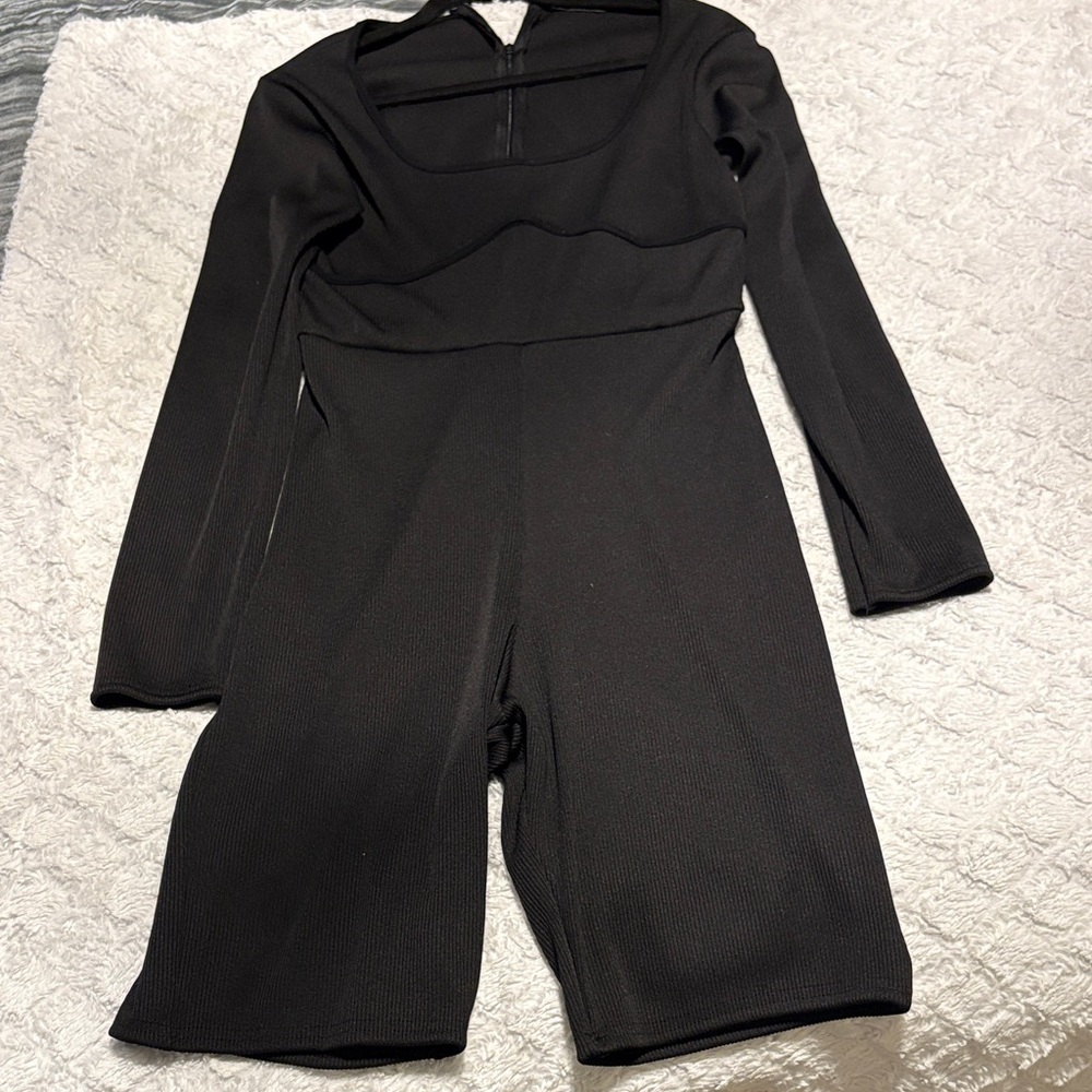 Black Long Sleeve Jumpsuit
